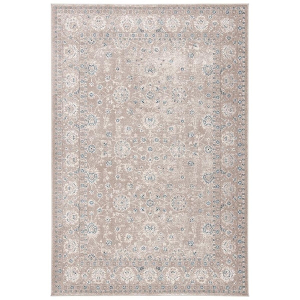 Safavieh 4 ft. x 5 ft. 7 in. Sofia Power Loomed Rectangle Area Rug Tan & Blue SOF330A-4 - main